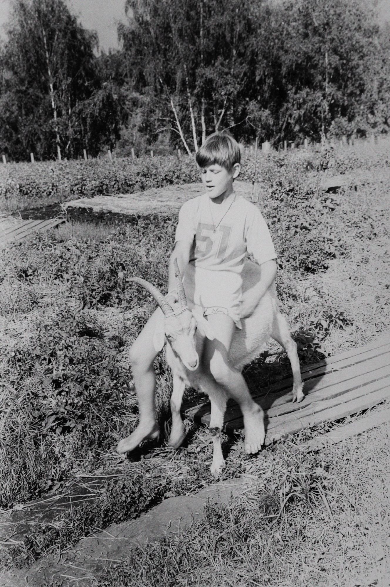 Vasilii Builov as a child in Divnogorsk